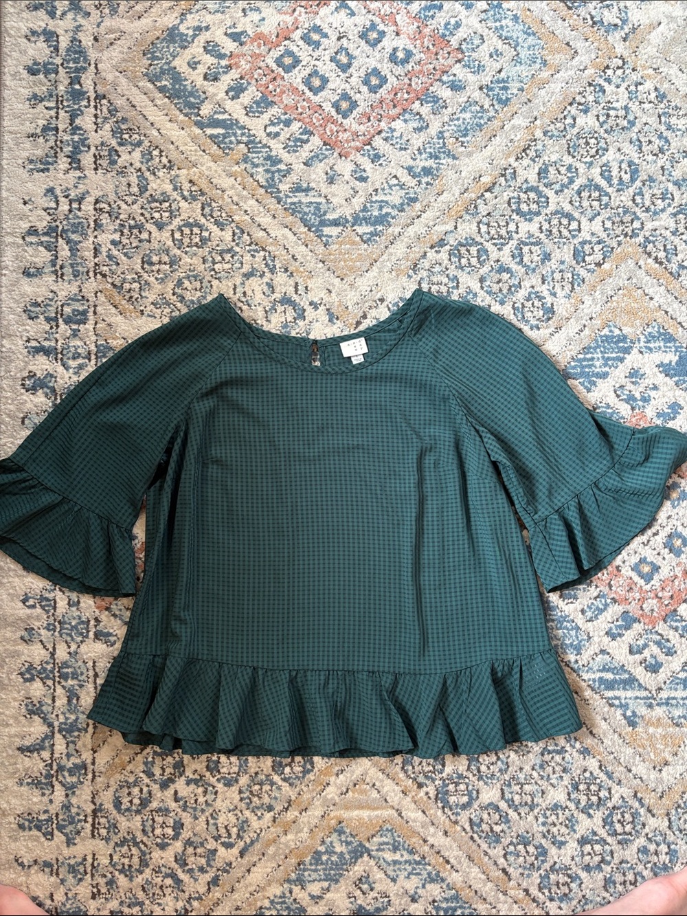a new day Ruffle Hem Blouse
